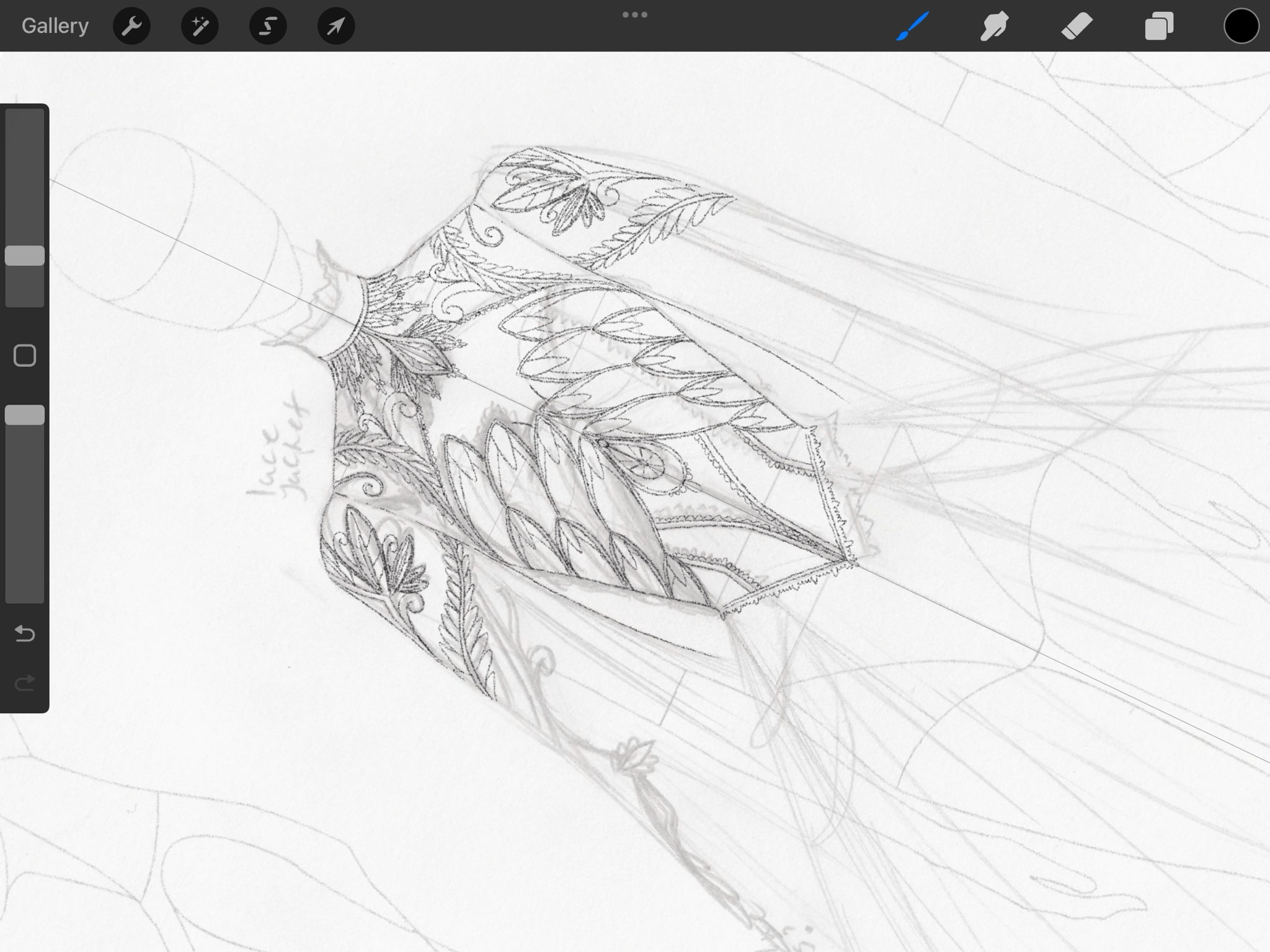 The OG sketch of my Oc Victors Peacockdress